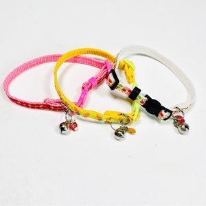 NEW 3 in 1 set of kitten cat collar fruit berry jewellery pendants bell